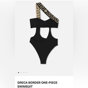Black and gold one piece Versace swimsuit